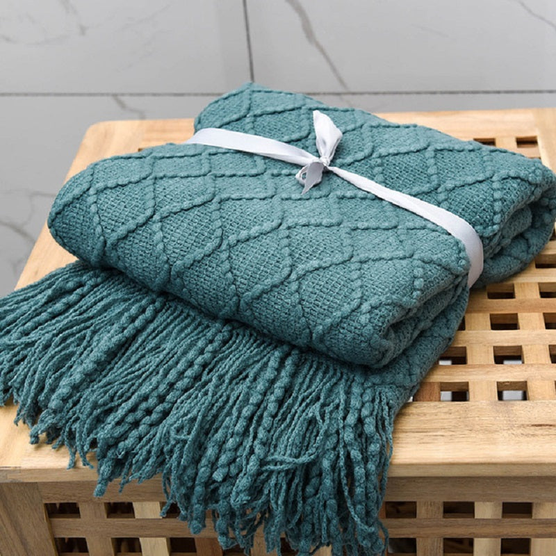 Handcrafted Threaded Throw Blanket