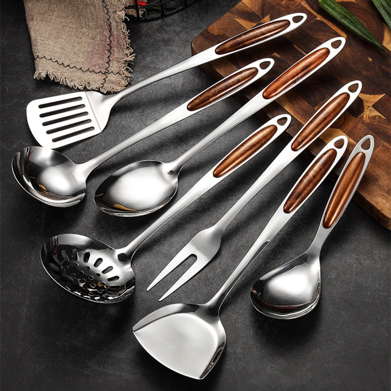 7pc Stainless-Steel Cooking Utensils